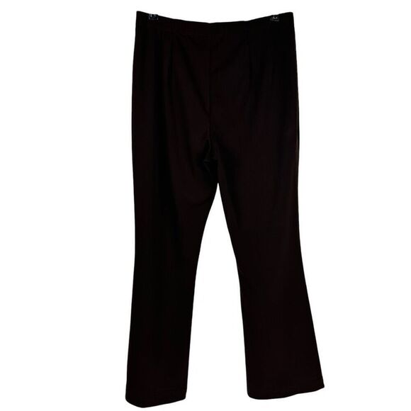 Susan Graver Pull On Full Length Flare Pant Medium Brown - Picture 2 of 6